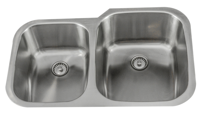 Lenova Kitchen Sinks - Stainless Steel - Permaclean - PC-SS-CL-D2R-16 - Brushed Satin