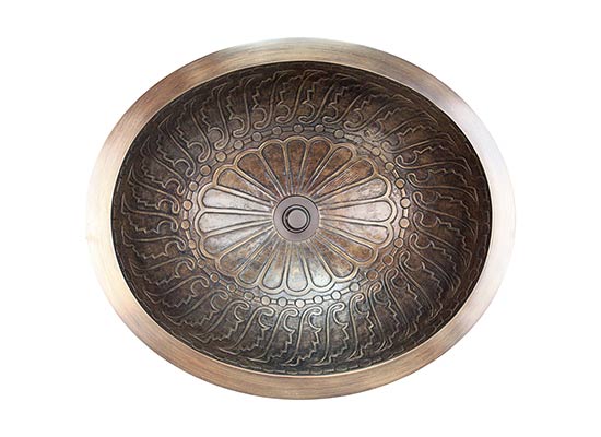 Linkasink Bathroom Sinks - Bronze - B017 Oval Wing Bowl - 6 Finishes - Click Image to Close
