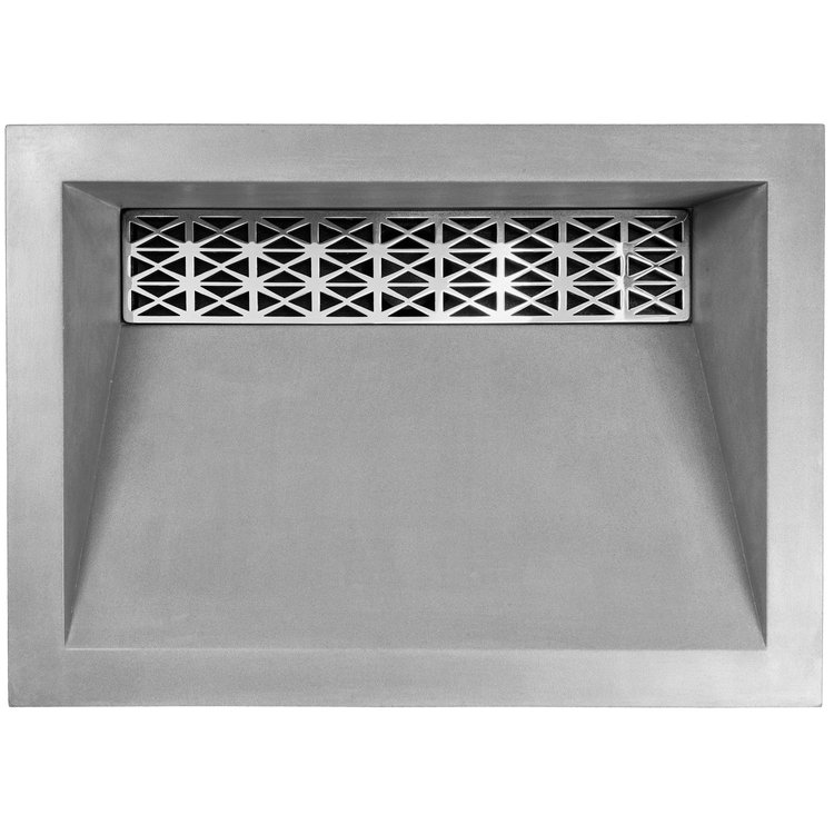 Linkasink Bathroom Sinks - Sink Grates - GC002 PS - Spoke Decorative Metal Grate for HENRY AC01 UM Concrete Recess Sink - Polished Stainless Steel - 16.25" x 3.25" x .25"