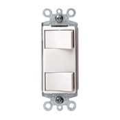 Fan Accessories - 1754 W - Decora Combo 2 Rocker Switch (white) - Click Image to Close