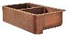Thompson Traders: Kitchen Sinks - Copper Double Bowl Kitchen Farmhouse Sink - DA25024 Corniglia Thompson Traders: Kitchen Sinks - Copper Double Bowl Kitchen Farmhouse Sink - DA25024 Corniglia