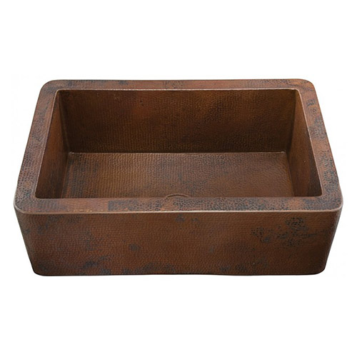 Thompson Traders - Apront Front Kitchen Sink - 2KS - Cardenas Aged Copper - Aged Copper Hammered Finish