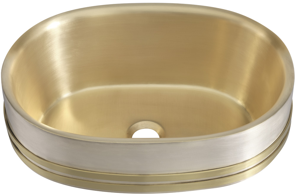 Thompson Traders Sinks - Bar & Prep - Quintana Vessel Sink - KCBV1712 - Burnished Nickel Smooth and Satin Brass Finish