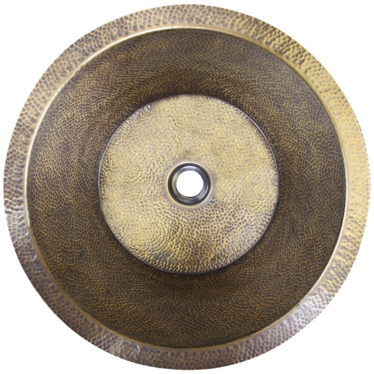 Linkasink Bathroom Sinks - Builders Series - Bronze - BLD104-3.5-AB - Small Flat - 16.5" x 7" with 3.5" Drain Hole - Antique Bronze Finish