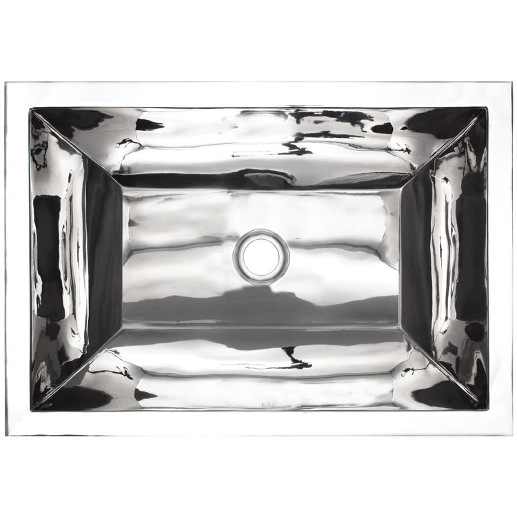 Linkasink Bathroom Sinks – Builders Series – Stainless Steel – BLD106-3.5-PS – Coco Smooth Series – 20.25” x 14.25” with 3.5” Drain Hole – Polished Stainless Steel Finish