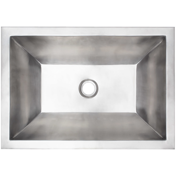 Linkasink Bathroom Sinks – Builders Series – Stainless Steel – BLD106-2-SS – Coco Smooth Series – 20.25” x 14.25” with 2” Drain Hole – Satin Stainless Steel Finish