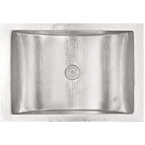 Linkasink Bathroom Sinks - Stainless Steel - C052 SS Rectangle Bowl - 18 x 12 x 6 with 1.5" Drain Hole - Satin Stainless Steel