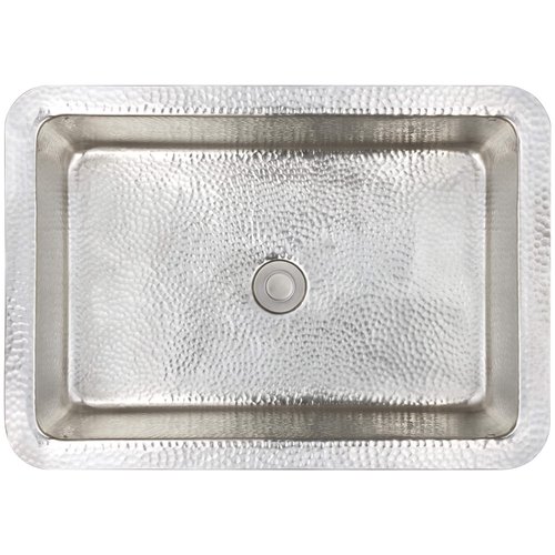 Linkasink Bathroom Sinks - Stainless Steel - C054 SS Rectangle Satinless Steel Sink - 18 x 14 x 6 with 1.5" Drain Hole - Satin Stainless Steel