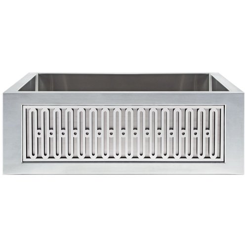 Linkasink Kitchen Farmhouse Sinks - C071-30-SS Stainless Steel Inset Apron Front Sink - Smooth Finish - PNL104 - Versailles