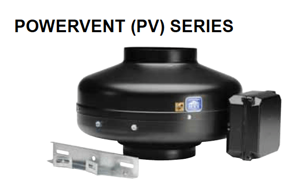 S & P - Soler & Palau Inline Centrifugal Fans - PV PowerVent Series