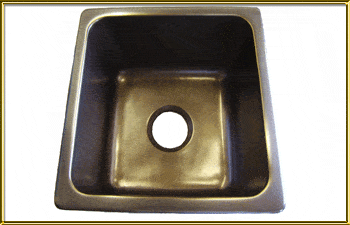 Elite Bath Bar Sink Bronze - Square Bar 15 SB15 - 15" Bronze Bar Sink - 9 Finishes