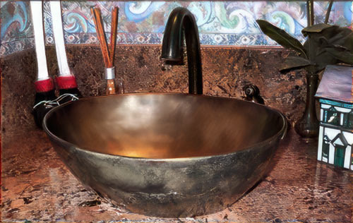 Elite Bath Bathroom Sinks Bronze - Serendipity OV16 Bronze Bathroom Vessel Sink - 10 Finishes - Click Image to Close