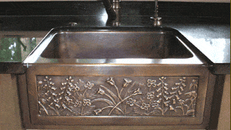 Elite Bath - Bronze Chameleon FS24 24" Mini Farmhouse Kitchen Sink - Includes Art Panel Elite Bath - Bronze Chameleon FS24 24" Mini Farmhouse Kitchen Sink - Includes Art Panel