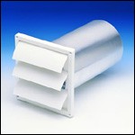 Fantech HS 4W - Louvered Shutter 4" Round Duct - Plastic