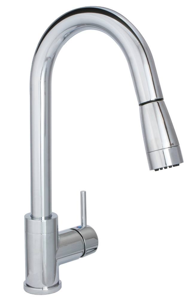 Huntington Brass Kitchen Faucets - Pull-Down - Fluxe K4880201-C - Chrome - Click Image to Close