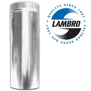 Lambro Industries - Venting Accessories - 4" Aluminum Snap-Lock Pipe Round - Model 229 Length 24" - Click Image to Close