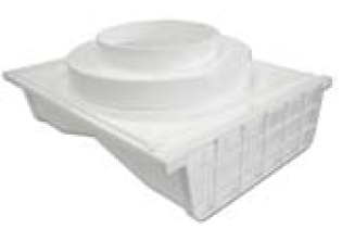 Lambro Industries Under Eave Vent - 4� Plastic Double Sided 4" or 6" Round - Model 164W