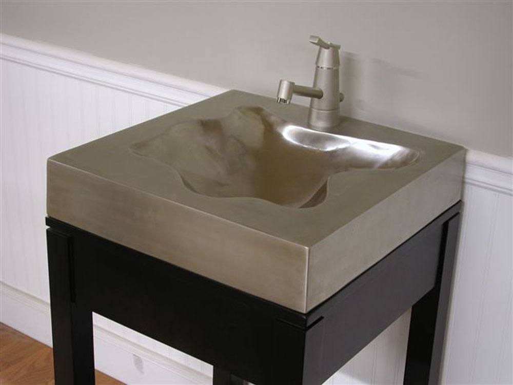 Elite Bath Bathroom Sinks Bronze - Vortex Bronze Vessel (Sink Only) - VTX20 - Satin Nickel - Click Image to Close