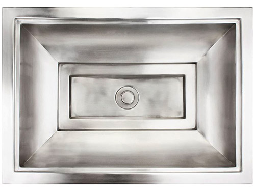 Linkasink Bathroom Sinks - Vintage Jeweler - B039 Tiffany Sink - B039-SS Satin Stainless Steel - Click Image to Close