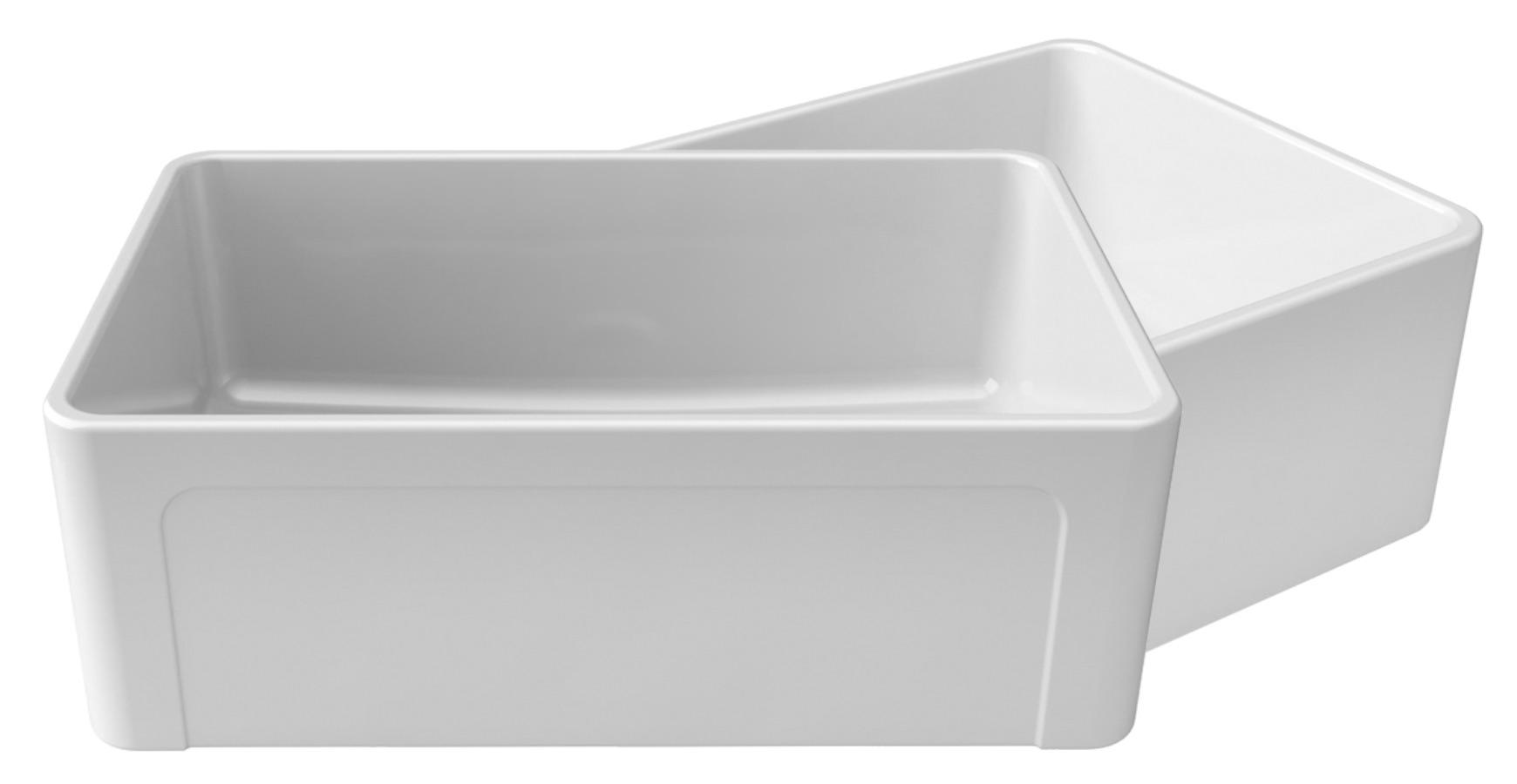 LaToscana Kitchen Sinks - Fireclay Farmhouse - LTW3019W - 30" Reversible Fireclay Sink - White