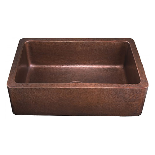 Thompson Traders Sinks - Apron Front Kitchen Sink - Quiroga II - KSA-3322AH - Antique Copper Hammered Finish