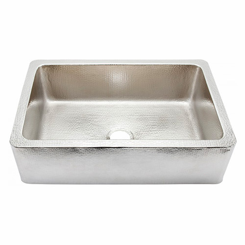 Thompson Traders Sinks - Apron Front Kitchen - Quiroga Hammered Stainless Steel - KSA-3322HSS - Stainless Steel Finish