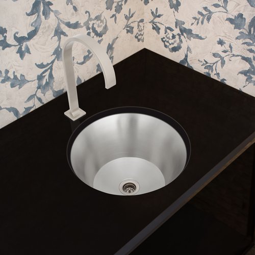 Linkasink Bathroom Sinks - Smooth Metals - CS016 Smooth Small Round Flat Bottom with 2" Drain Opening - 6 Finishes Linkasink Bathroom Sinks - Smooth Metals - CS016 Smooth Small Round Flat Bottom with 2" Drain Opening - 6 Finishes