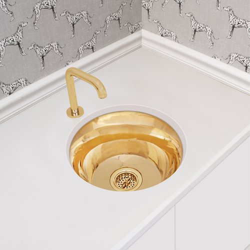 Linkasink Bathroom Sinks - Smooth Metals - CS019 Smooth Large Round Flat Bottom with 3.5" Drain Opening - 6 Finishes Linkasink Bathroom Sinks - Smooth Metals - CS019 Smooth Large Round Flat Bottom with 3.5" Drain Opening - 6 Finishes