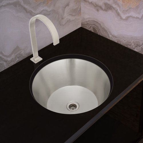 Linkasink Bathroom Sinks - Smooth Metals - CS018 Smooth Large Round Flat Bottom with 2" Drain Opening - 6 Finishes Linkasink Bathroom Sinks - Smooth Metals - CS018 Smooth Large Round Flat Bottom with 2" Drain Opening - 6 Finishes