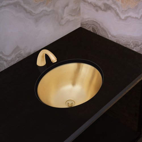 Linkasink Bathroom Sinks - Smooth Metals - CS023 Smooth Large Oval with 1.5" Drain Opening - 6 Finishes Linkasink Bathroom Sinks - Smooth Metals - CS023 Smooth Large Oval with 1.5" Drain Opening - 6 Finishes