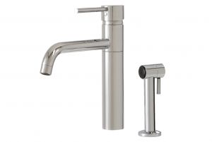 Aquabrass Kitchen Faucets - Salt - 1102S - Pull Out Dual Stream Faucet with side spray- 2 Finishes
